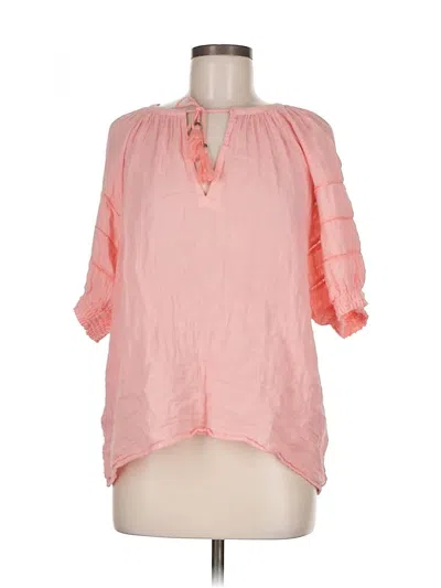 Pre-owned Sundays 3/4 Sleeve Blouse In Pink