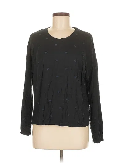 Pre-owned Splendid Long Sleeve T-shirt In Black