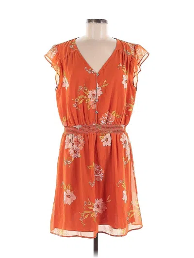 Pre-owned Daniel Rainn Casual Dress In Orange