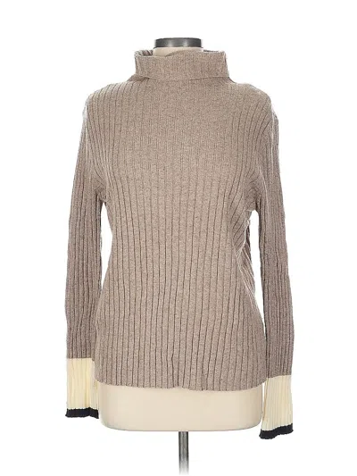 Pre-owned Brave + True Long Sleeve Top Gray Turtleneck Tops