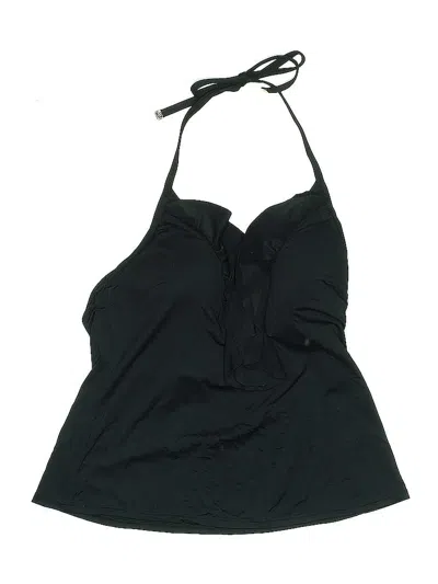 Pre-owned Michael Michael Kors Swimsuit Top Black Solid Pattern Swimwear