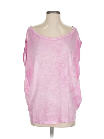 Pre-owned Sundays Short Sleeve Top Pink Scoop Neck Tops