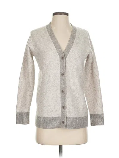 Pre-owned Athleta Wool Cardigan Sweater In Gray