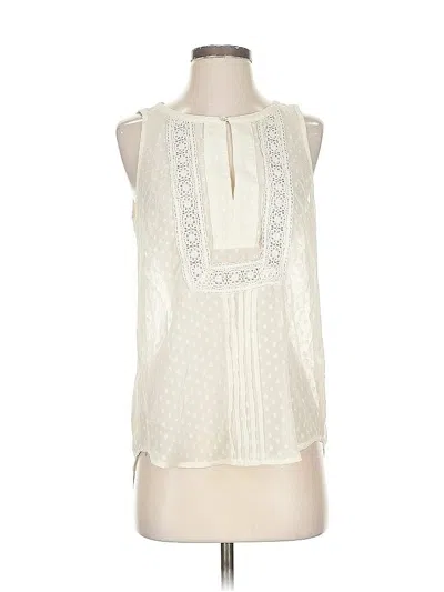Pre-owned Daniel Rainn Sleeveless Blouse In White