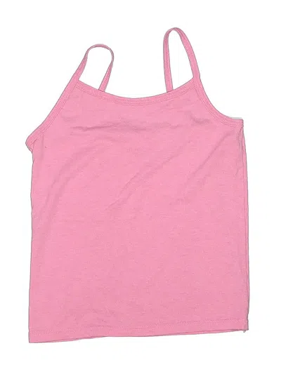 Pre-owned Hanes Kids' Tank Top Pink Halter Neckline Tops