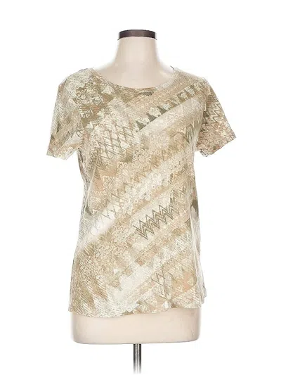 Pre-owned Gloria Vanderbilt Short Sleeve T-shirt In Brown