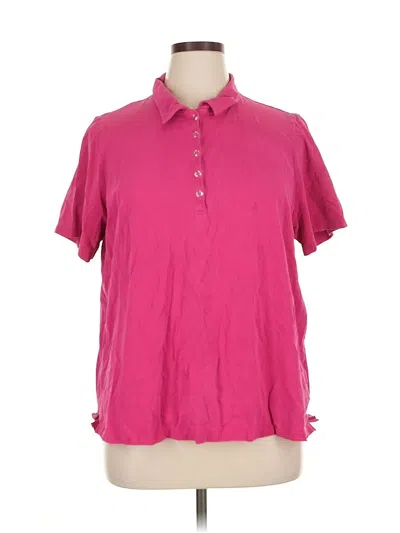 Pre-owned Catherines Short Sleeve Polo Shirt In Pink