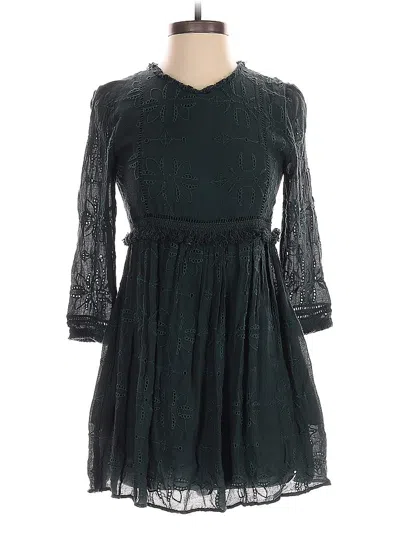 Pre-owned Zara Trf Casual Dress In Green