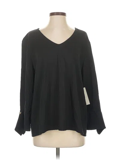 Choices Long Sleeve Blouse In Black