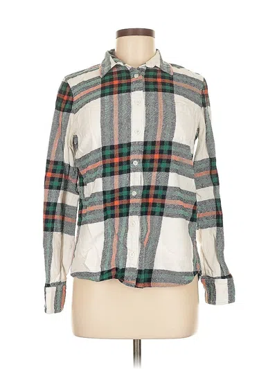 Pre-owned J.crew Factory Store Long Sleeve Button Down Shirt In Green