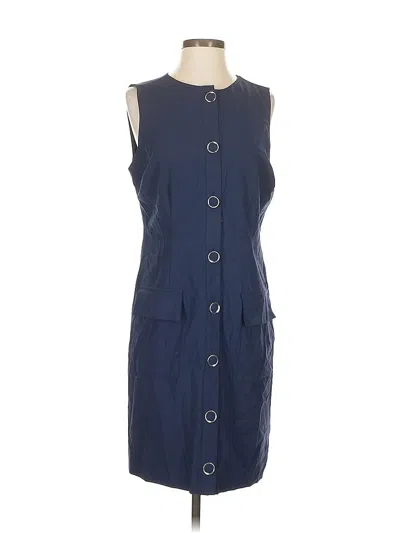 New York And Company Casual Dress In Blue