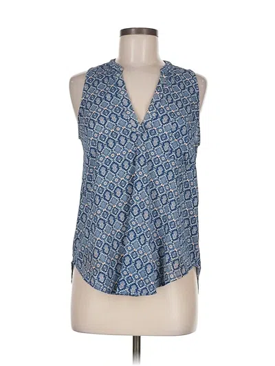 Pre-owned Lush Sleeveless Blouse In Blue