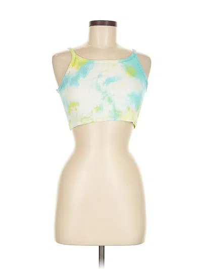 Pre-owned Brandy Melville Tank Top Green Halter Neckline Tops