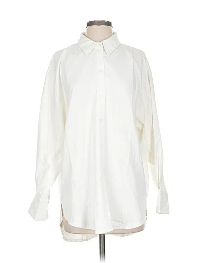 Pre-owned Molly Bracken Long Sleeve Blouse In White