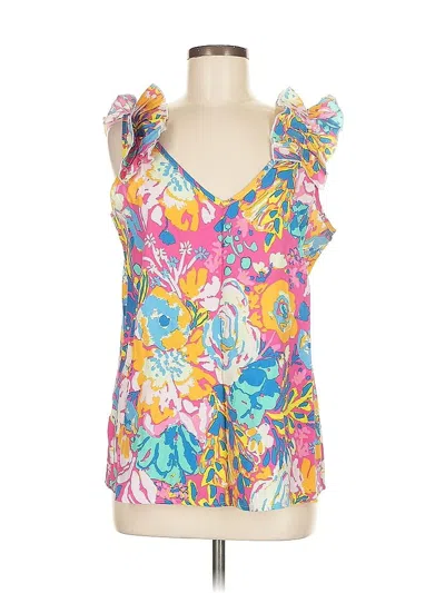 Pre-owned Mud Pie Sleeveless Blouse In Pink