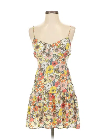 Pre-owned Le Lis Sleeveless Top Yellow Sweetheart Neckline Tops