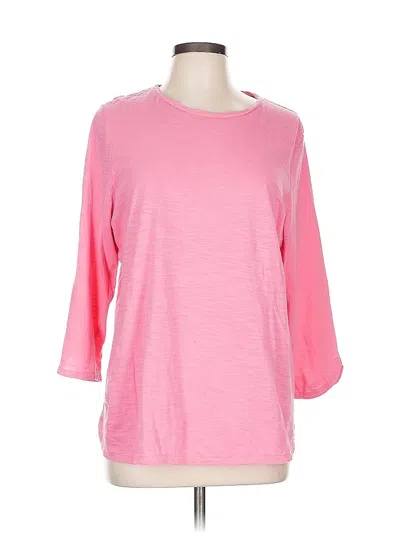 Pre-owned Jjill 3/4 Sleeve T-shirt In Pink