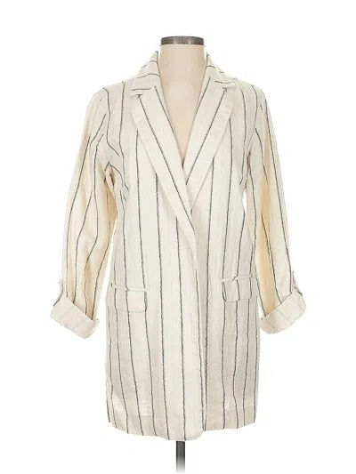 Pre-owned Jjill Coat In White