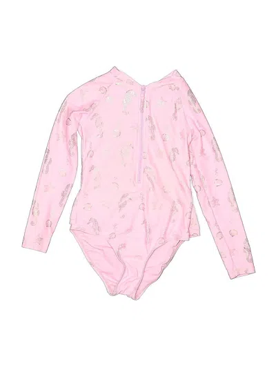 Pre-owned Snapper Rock Kids' One Piece Swimsuit In Pink