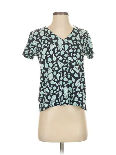 Pre-owned Jjill Short Sleeve T-shirt In Blue