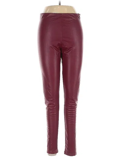 Pre-owned Aqua Leggings In Burgundy
