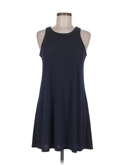 Pre-owned Veronica M Tank Top Blue Halter Neckline Tops