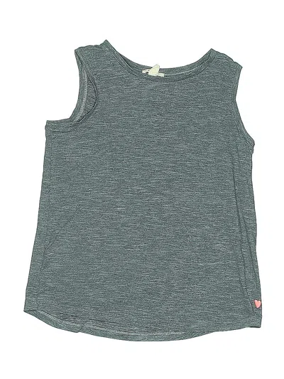Pre-owned Crewcuts Kids' Tank Top Blue Mock Neckline Tops