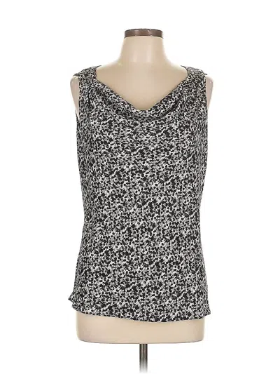Pre-owned Anne Klein Sleeveless Top Black Scoop Neck Tops