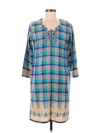 Pre-owned Assorted Brands Casual Dress In Blue