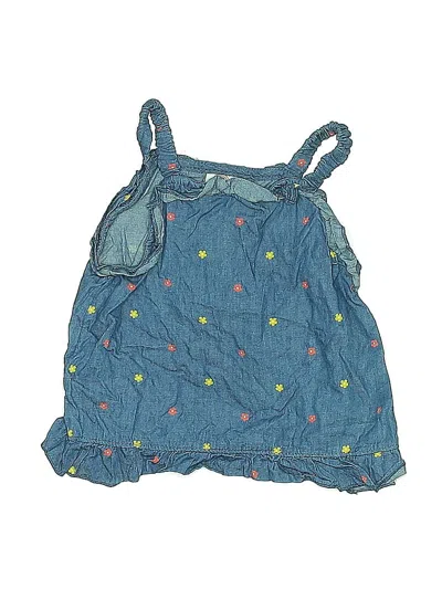 Pre-owned Wonder Nation Kids' Sleeveless Top Blue Halter Neckline Tops