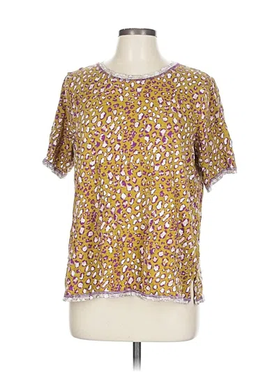 Pre-owned Logo By Lori Goldstein Short Sleeve T-shirt In Gold