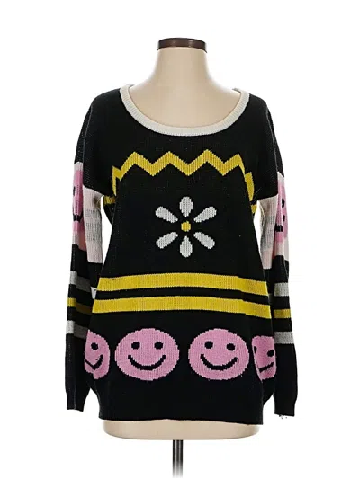 Pre-owned Minkpink Pullover Sweater In Black