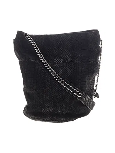 Pre-owned Ramy Brook Leather Bucket Bag In Black