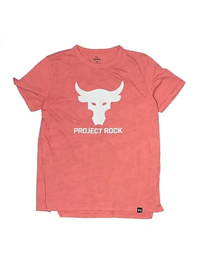Pre-owned Under Armour Kids' Short Sleeve T-shirt In Pink