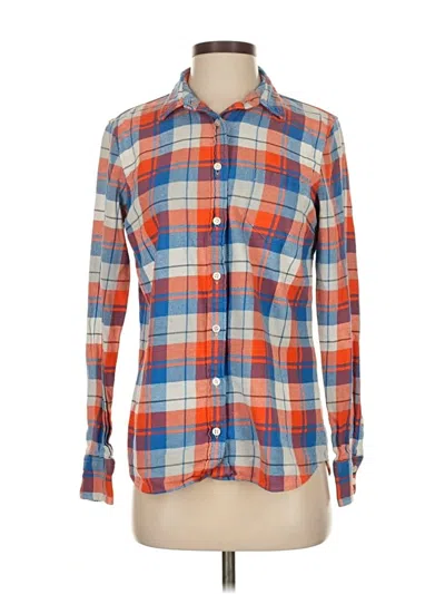 Pre-owned J.crew Factory Store Long Sleeve Button Down Shirt In Orange