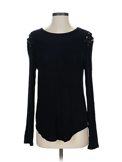 Pre-owned Generation Love Long Sleeve Top Black Boatneck Tops