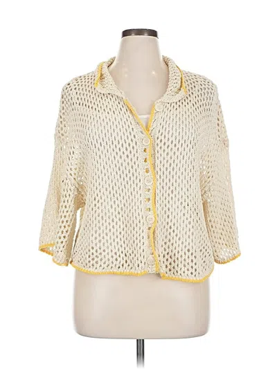 Pre-owned Forever 21 Cardigan Sweater In Yellow