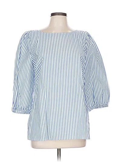Pre-owned Talbots 3/4 Sleeve Blouse In Blue