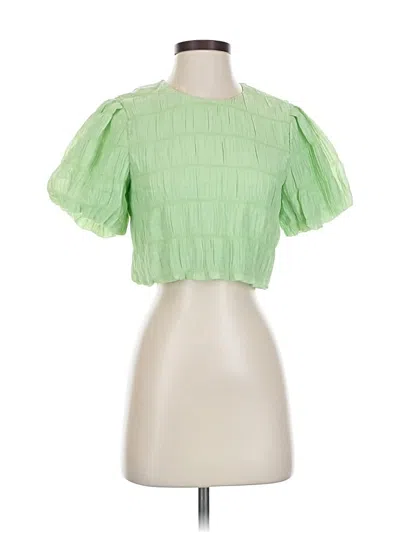 Pre-owned Love, Bonito Short Sleeve Blouse In Green