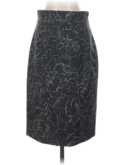 Pre-owned Elie Tahari Wool Skirt In Gray