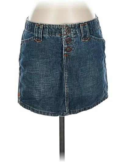 Pre-owned Volcom Denim Skirt In Blue