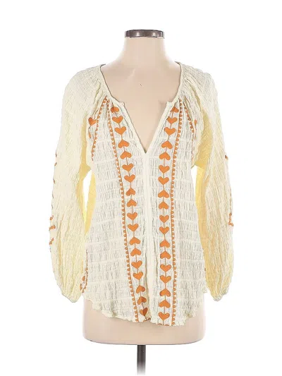 Pre-owned By Together 3/4 Sleeve Blouse In White