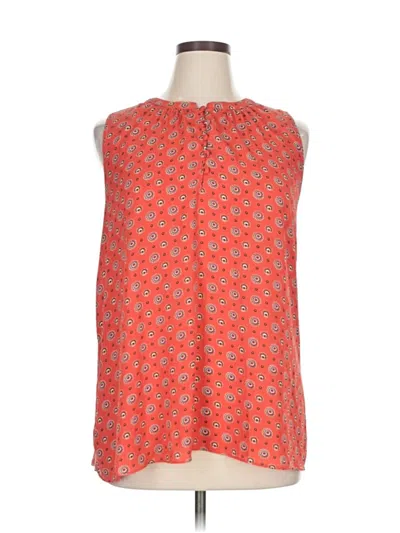 Pre-owned Ann Taylor Loft Sleeveless Blouse In Orange