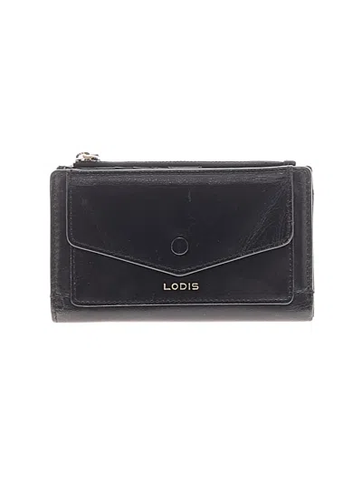Pre-owned Lodis Leather Wallet In Black