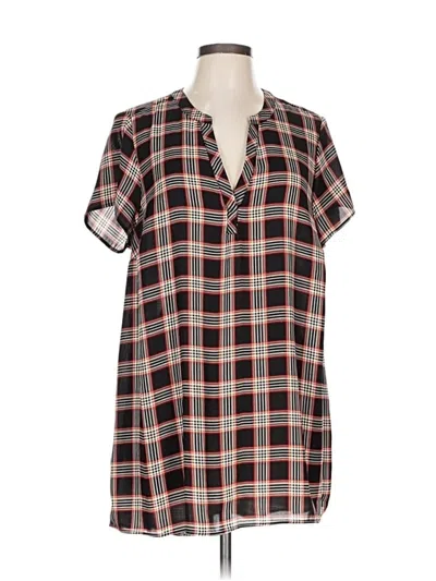 Pre-owned Torrid Short Sleeve Henley Shirt In Black