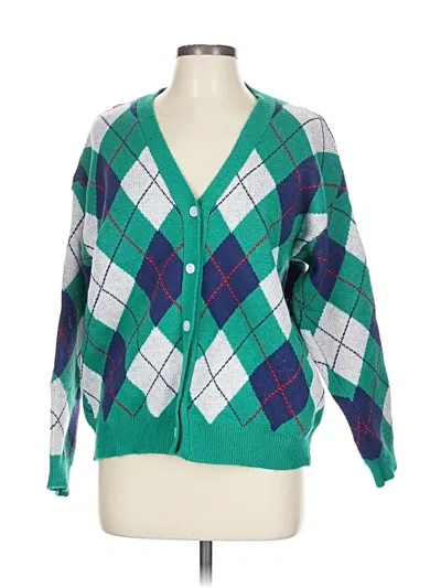 Pre-owned Unbranded Cardigan Sweater In Green