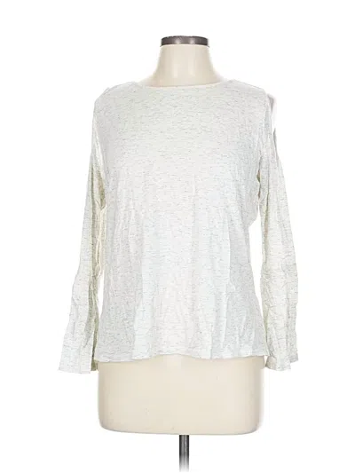 Pre-owned Ann Taylor Loft 3/4 Sleeve T-shirt In Silver