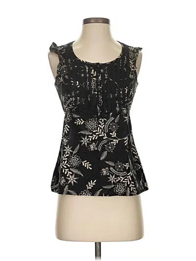 Pre-owned Ann Taylor Loft Sleeveless Blouse In Black