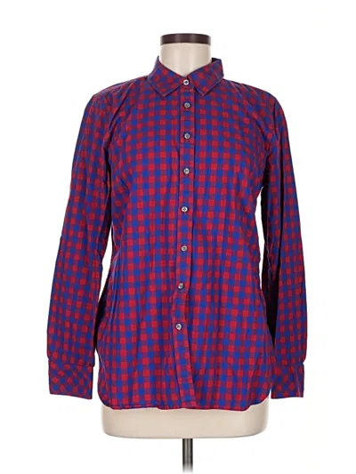 Pre-owned Talbots Long Sleeve Button Down Shirt In Red