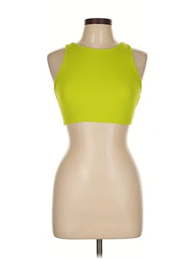 Pre-owned Zara Tank Top Green Halter Neckline Tops
